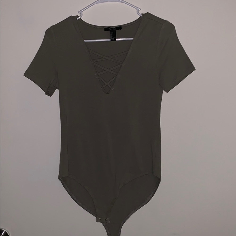 faded green unitard